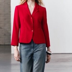 Zara red blazer